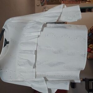 Vera Wang ruffled blouse XS NWT